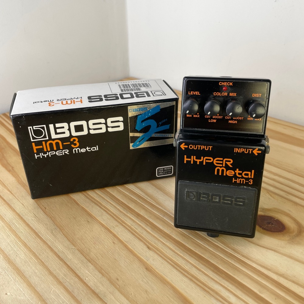 Boss HM-3 Hyper Metal Distortion Guitar Effects Pedal Vintage w/ Box ~Untested